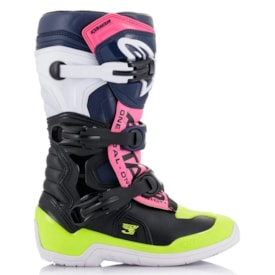 Segunda imagem do produto Bota Infantil Alpinestars Tech 3s Rosa Fluor