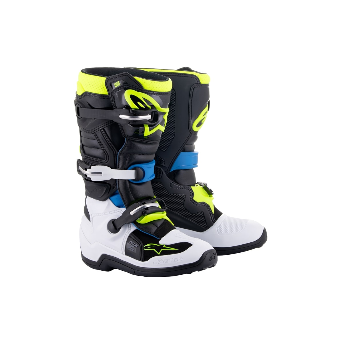 Bota Infantil Alpinestars Tech 7s Preto Fluor Azul