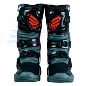 Segunda imagem do produto Bota Infantil Asw Kids Preto Cinza Vermelho