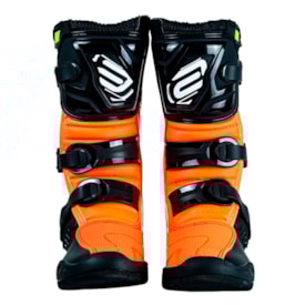 Segunda imagem do produto Bota Infantil Asw Kids Preto Laranja Fluor