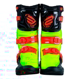 Segunda imagem do produto Bota Infantil Asw Kids Preto Vermelho Fluor