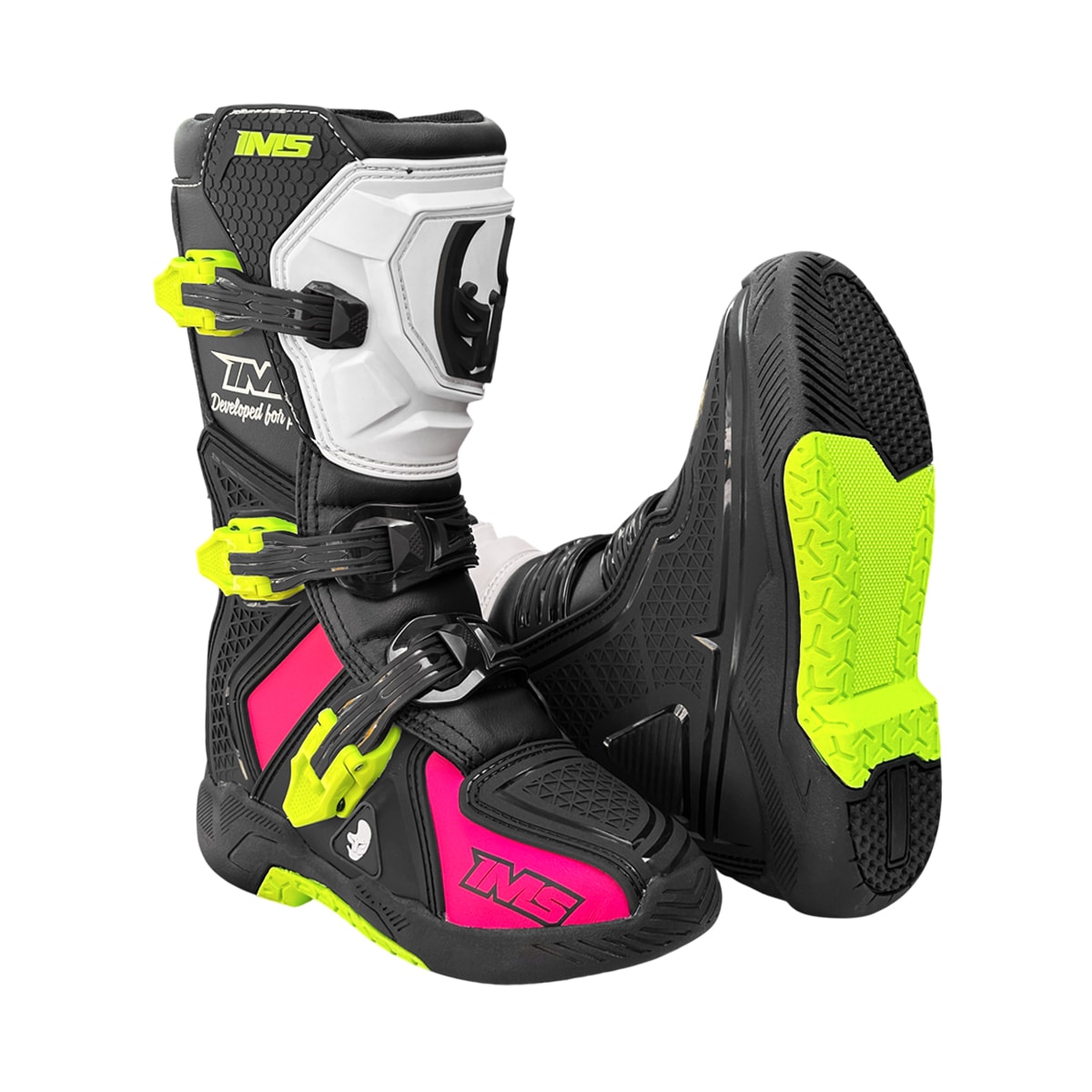 Segunda imagem do produto Bota Infantil Ims Robust 26 Preto Rosa