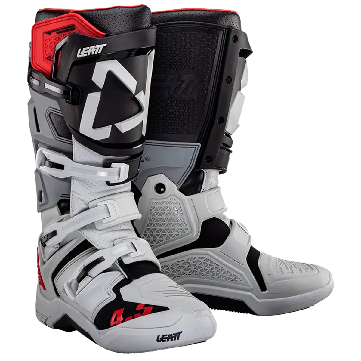 LEATT 4.5 オフロードブーツ 26cm US8 EU42 新品同様 Bota Leatt 4.5 Cinza Preto Vermelho