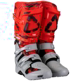 Bota Leatt 5.5 Flexlock Enduro JW22 Limited Edition Cinza Vermelho
