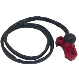 Botão Mata Motor Corona Vermelho