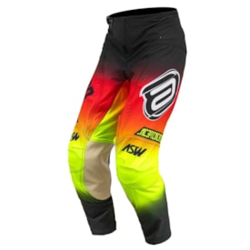 Calça Asw Concept Future Preto Vermelho Amarelo Fluor