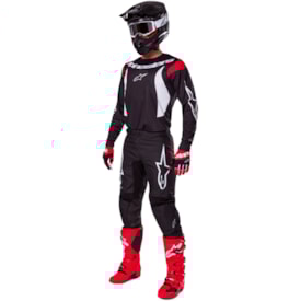 Segunda imagem do produto Calça e Camisa Alpinestars Fluid 25 Haul Preto Branco