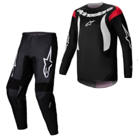 Calça e Camisa Alpinestars Fluid 25 Haul Preto Branco