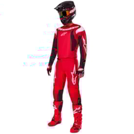 Segunda imagem do produto Calça e Camisa Alpinestars Fluid 25 Haul Vermelho Preto