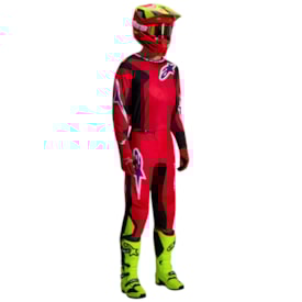 Segunda imagem do produto Calça e Camisa Alpinestars Fluid 26 Grid Vermelho Preto