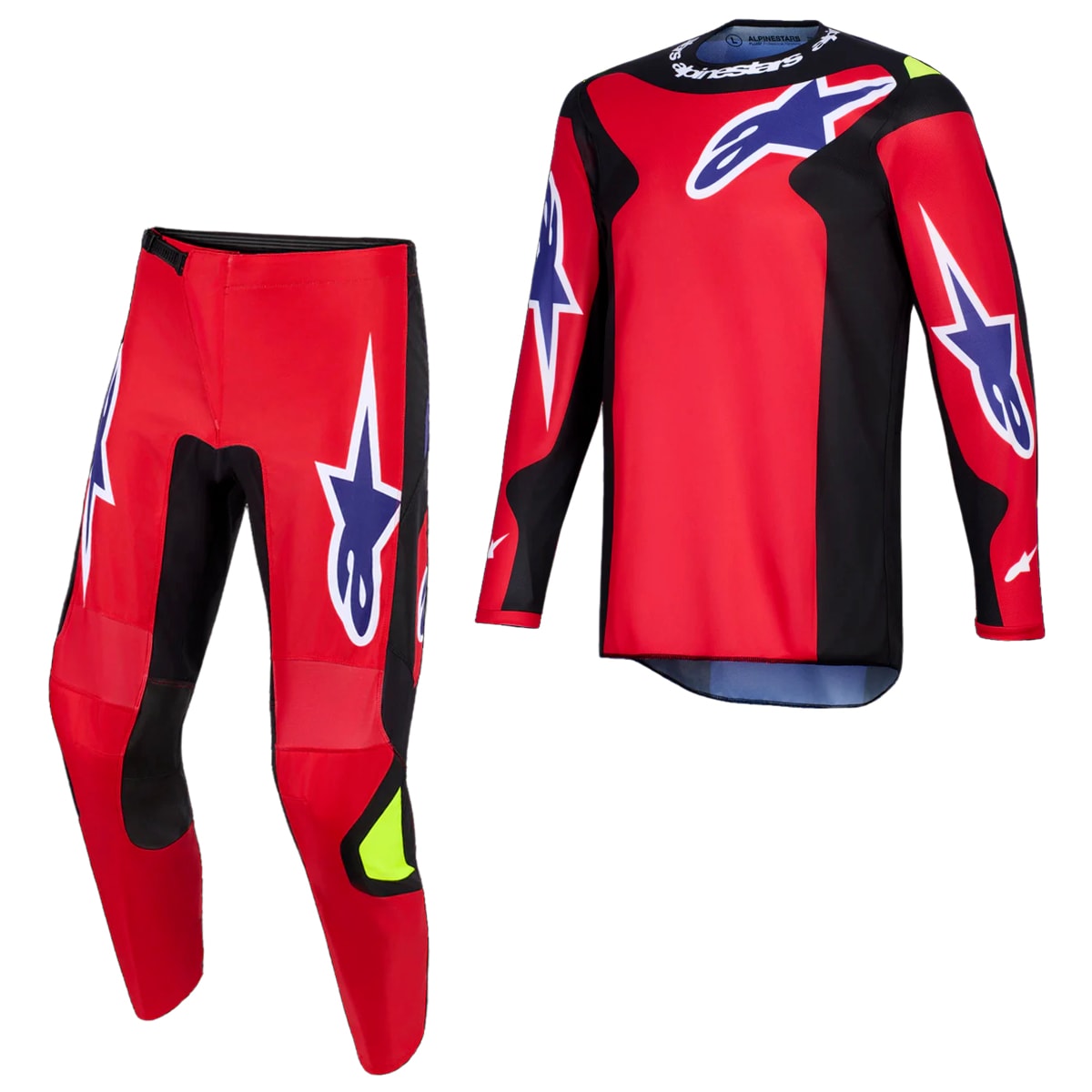 Calça e Camisa Alpinestars Fluid 26 Grid Vermelho Preto
