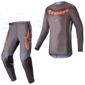 Calça e Camisa Alpinestars Fluid Lurv 23 Cinza Vermelho