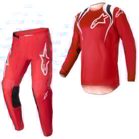 Calça e Camisa Alpinestars Fluid Narin 23 Vermelho Branco