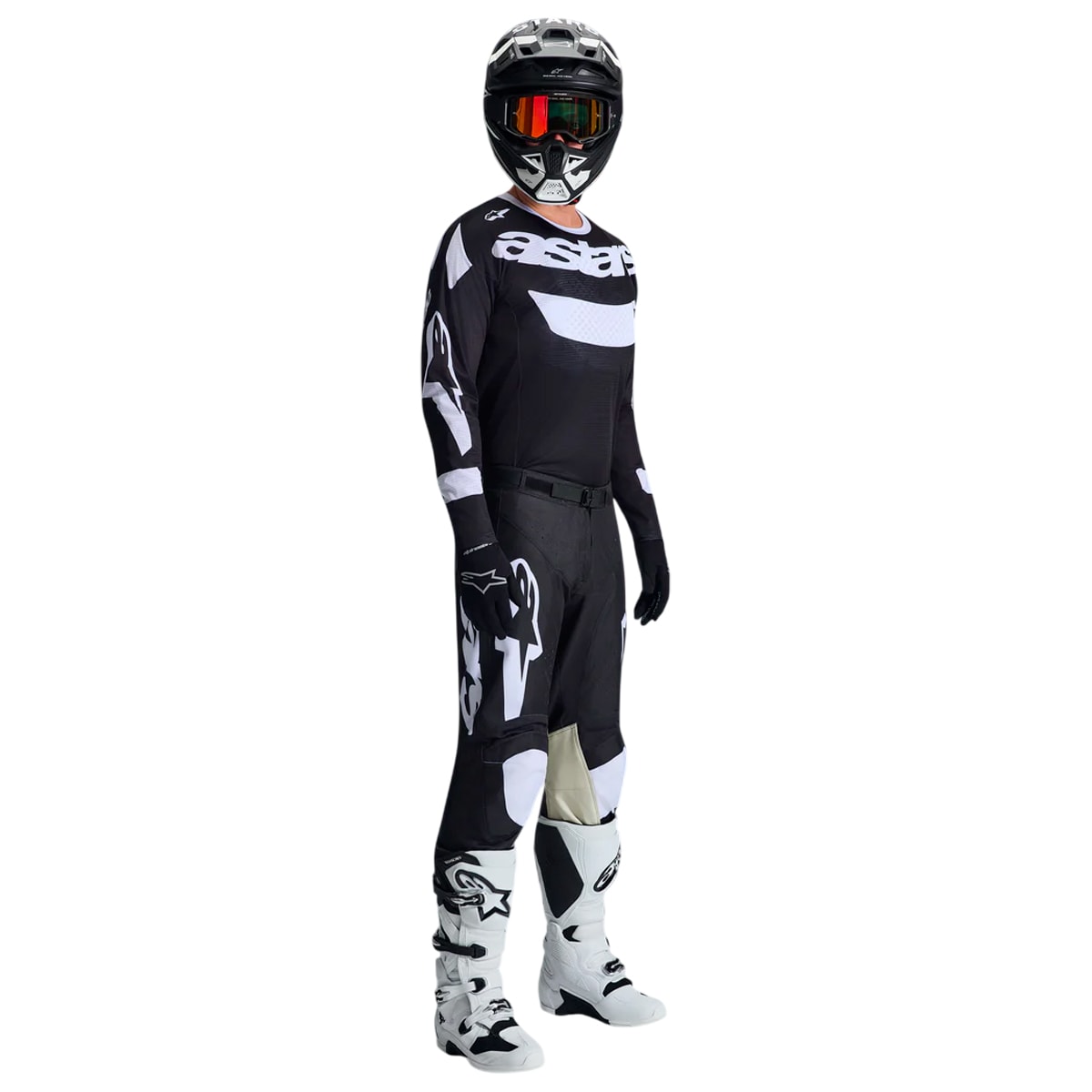 Segunda imagem do produto Calça e Camisa Alpinestars Racer Air Riway Preto Branco