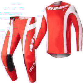 Calça e Camisa Alpinestars Techstar Arch 23 Vermelho Branco