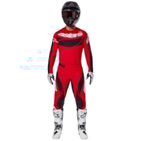 Segunda imagem do produto Calça e Camisa Alpinestars Techstar Dreem 25 Vermelho Preto