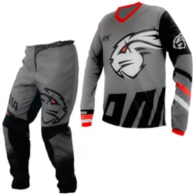 Calça e Camisa Amx Classic Trail Cinza Preto