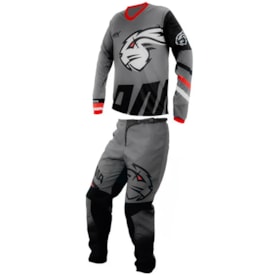 Segunda imagem do produto Calça e Camisa Amx Classic Trail Cinza Preto