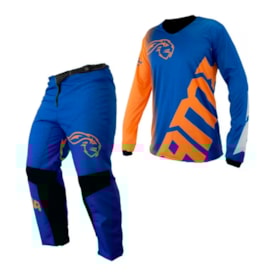 Calça e Camisa Amx Extreme Azul Laranja