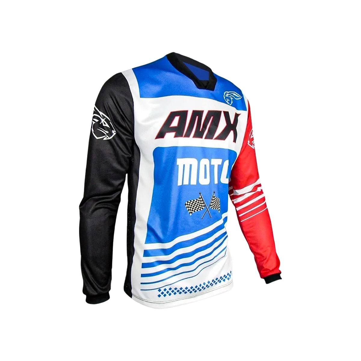 Segunda imagem do produto Calça e Camisa Amx Infantil Prime Moto Branco Azul