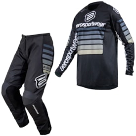 Calça e Camisa Asw 25 Image Relay Preto Cinza