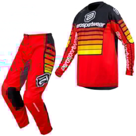 Calça e Camisa Asw 25 Image Relay Vermelho Preto