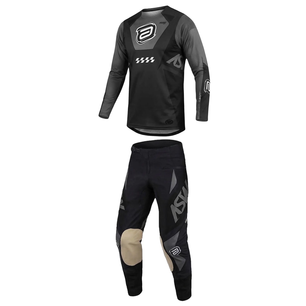Segunda imagem do produto Calça e Camisa Asw Concept Enduro 26 Chevron Preto Cinza