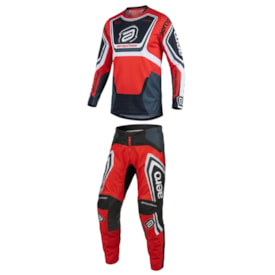Segunda imagem do produto Calça e Camisa Asw Image Cyber Vermelho Preto Cinza