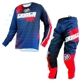 Calça e Camisa Asw Image Gringa Mx Azul Vermelho