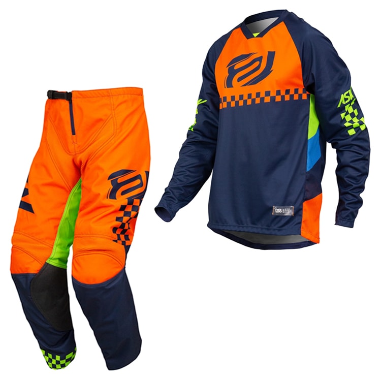 Calça e Camisa Asw Image Puzzle 23 Azul Laranja