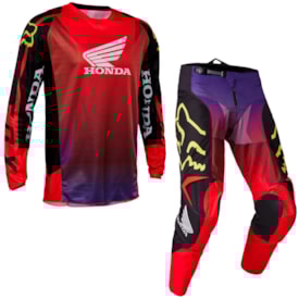 Calça e Camisa Fox 180 Honda Multicolor