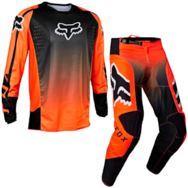 Calça e Camisa Fox 180 Leed Laranja Fluor