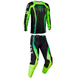 Segunda imagem do produto Calça e Camisa Fox 180 Monster Preto Amarelo Fluor