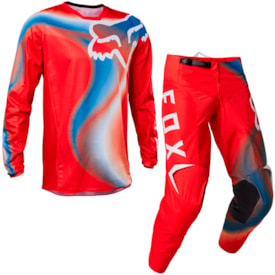 Calça e Camisa Fox 180 Toxsyk Vermelho Fluor