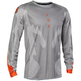 Segunda imagem do produto Calça e Camisa Fox Airline Exo Cinza Laranja