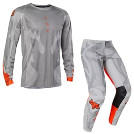 Calça e Camisa Fox Airline Exo Cinza Laranja
