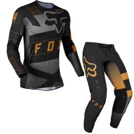 Calça e Camisa Fox Flexair Riet Preto