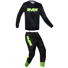 Calça e Camisa Ims Mx Preto Fluor