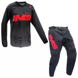 Segunda imagem do produto Calça e Camisa Ims Mx Preto Vermelho