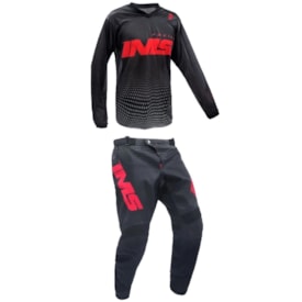 Calça e Camisa Ims Mx Preto Vermelho