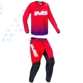 Calça e Camisa Ims Mx Vermelho Azul