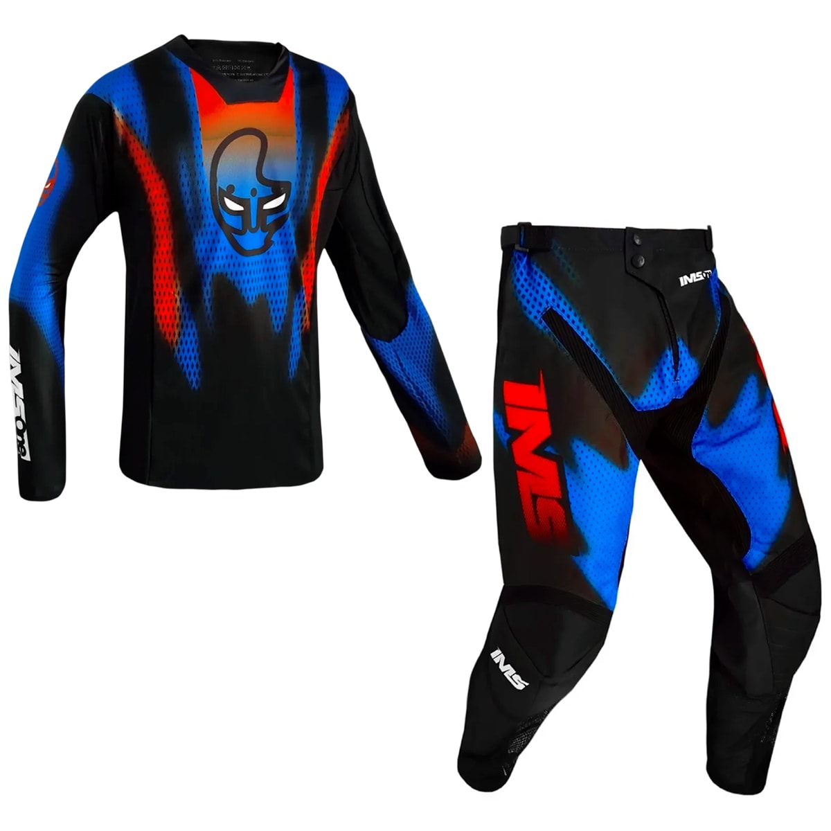 Calça e Camisa Ims One Gladiador Preto Azul Vermelho