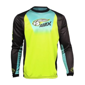 Segunda imagem do produto Calça e Camisa Infantil Amx Classic Silver Neon