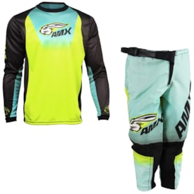 Calça e Camisa Infantil Amx Classic Silver Neon