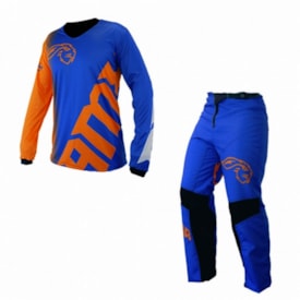Calça e Camisa Infantil Amx Extreme Azul Laranja