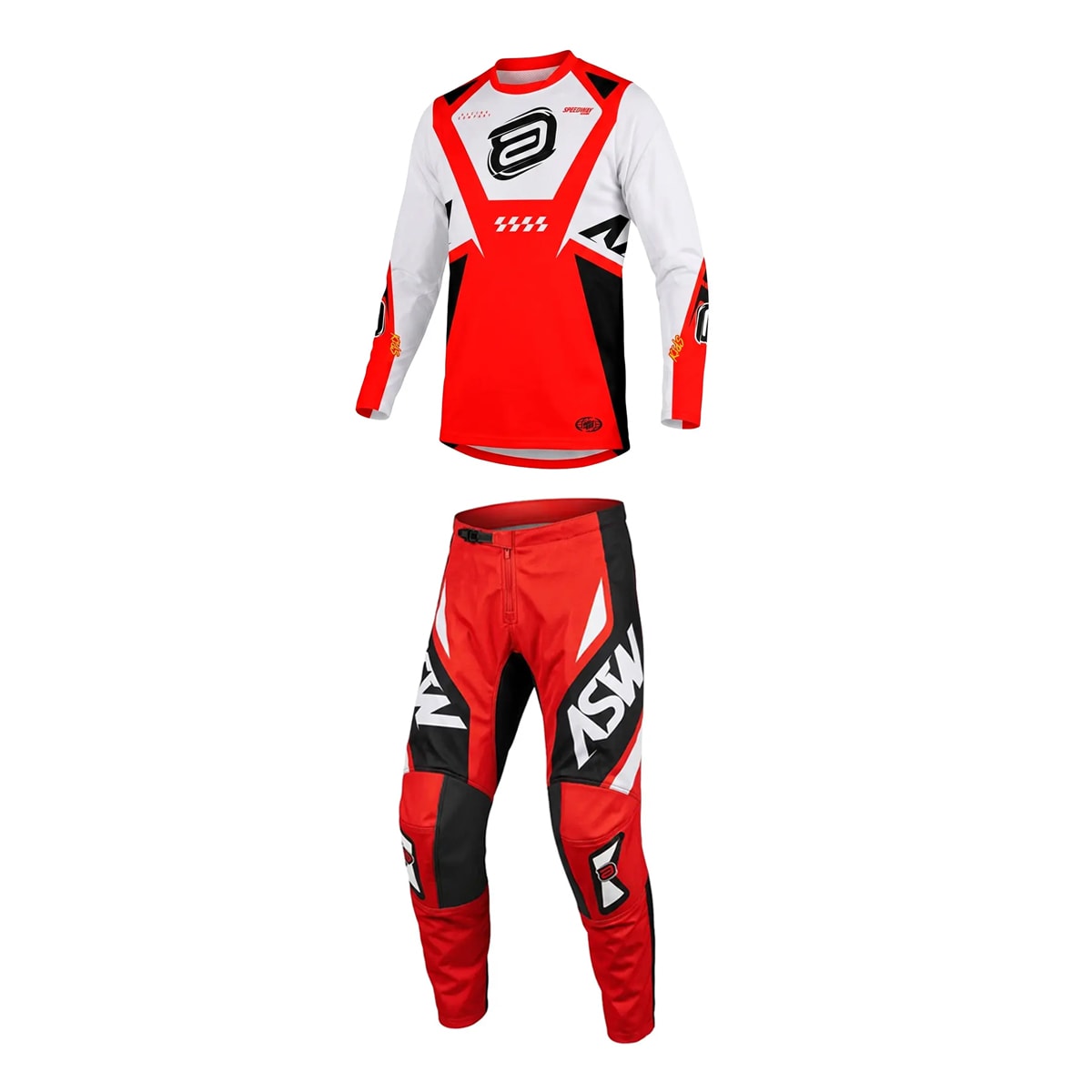 Segunda imagem do produto Calça e Camisa Infantil Asw Image Chevron Vermelho Preto
