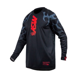 Segunda imagem do produto Calça e Camisa Infantil Asw Meta Preto Vermelho