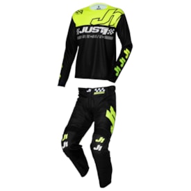 Segunda imagem do produto Calça e Camisa Just1 J-Command Competition Preto Fluor