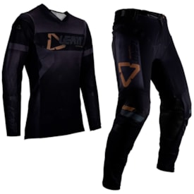 Calça e Camisa Leatt 5.5 Stealth Preto