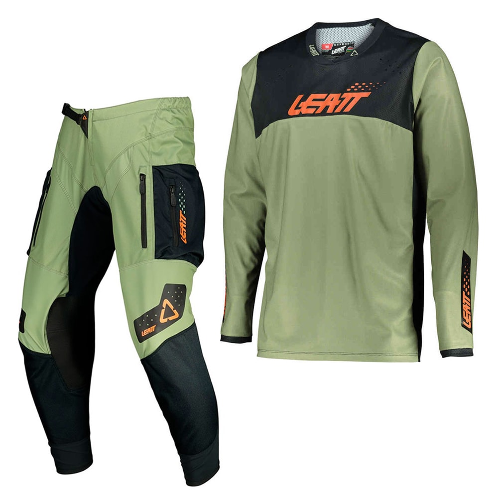 Calça e Camisa Leatt Brace 4.5 Enduro Verde